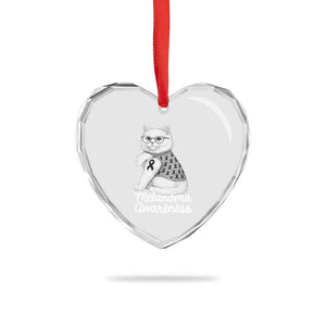 British Shorthair Skin Cancer Awareness Heart Crystal Glass Ornament Melanoma Fighter Cat Gift TS12 Print Your Wear