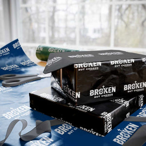 Broken But Chosen Ephesians 2:8 Bible Verse Wrapping Paper Roll Christian Faith Grace and Salvation Gift