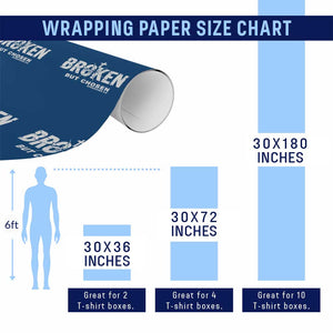 Broken But Chosen Ephesians 2:8 Bible Verse Wrapping Paper Roll Christian Faith Grace and Salvation Gift