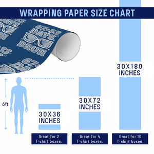 Bruh 100 Days Of School 67 Wrapping Paper Roll Funny Six Seven Meme Sunglasses TS10 Print Your Wear