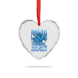 Bruh 6 7 Steal a Brainrot Heart Crystal Glass Ornament 6-7 Funny Brainrot Meme Six Seven Bootleg TS10 Print Your Wear