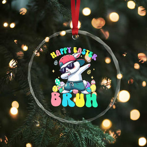 Bruh Easter Crystal Glass Ornament Funny Bunny Dab Rabbit Dance TS10 Print Your Wear