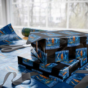 Bruh Its My Birthday Wrapping Paper Roll Italian Brainrot Meme Birthday Kids Family Party Bday TS10 Black Print Your Wear