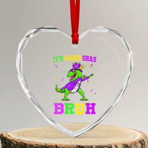 Bruh Mardi Gras Heart Crystal Glass Ornament Dinosaur Meme New Orleans Party Custume Beads TS10 Transparent Glass 3'' Heart Print Your Wear