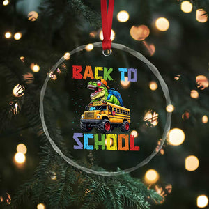 Bruh We Back Crystal Glass Ornament Funny Dinosaur Back To School Dinosaur TS14 Print Your Wear