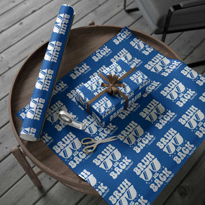 Bruh We Back Teacher Wrapping Paper Roll Funny Back To School Gen A Slang Sunglasses TS10 Blue Print Your Wear