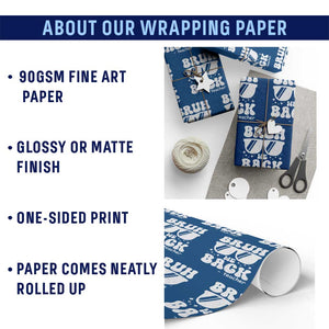Bruh We Back Teacher Wrapping Paper Roll Funny Back To School Gen A Slang Sunglasses TS10 Print Your Wear
