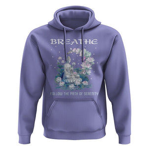 Buddhism Hoodie Breathe Follow The Path Of Serenity TS09 Violet Printyourwear