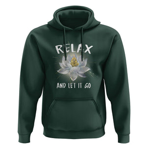 Buddhism Hoodie Relax Let it Go Monk Zen Lotus TS09 Dark Forest Green Printyourwear