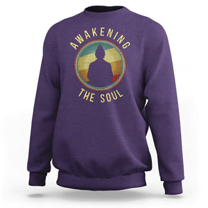 Buddhism Sweatshirt Awakening The Soul Buddha Zen Yoga TS09 Purple Printyourwear