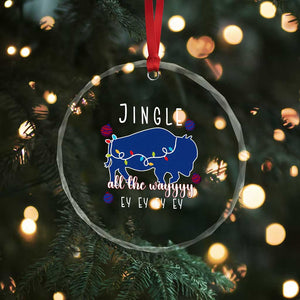 Buffalo Christmas Jingle All the Way Ey Crystal Glass Ornament Xmas Lights Funny Holiday Gift TS02 Print Your Wear