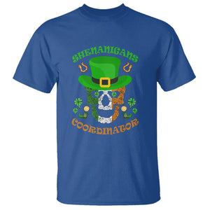 Bull Dog Skull T Shirt Shenanigans Coordinator St Patrick's Day TS02 Royal Blue Printyourwear