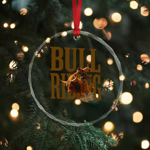 Bull Riding Cowboy Western Texas Rodeo Life Crystal Glass Ornament TS12 Print Your Wear