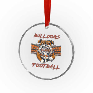 Bulldog Football Lover Crystal Glass Ornament Midwest Game Day Lifestyle TS12 Print Your Wear