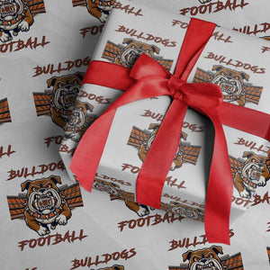 Bulldog Football Lover Wrapping Paper Roll Midwest Game Day Lifestyle TS12 White Print Your Wear
