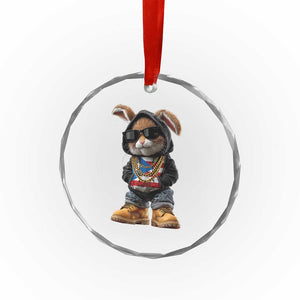 Bunny Puerto Rican Flag Crystal Glass Ornament Puerto Rican Taino Boricua Vibes TS10 Print Your Wear