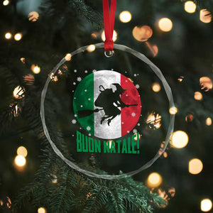 Buon Natale Italian Christmas Crystal Glass Ornament La Befana Italian Folklore Witch TS11 Print Your Wear