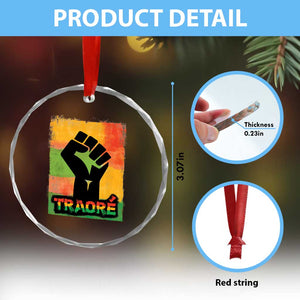 Burkina Faso Ibrahim Traoré Crystal Glass Ornament TS10 Print Your Wear