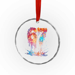 Burning Six Seven Crystal Glass Ornament Drip Fire Flame Meme TS12 Print Your Wear
