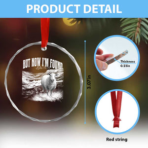 But Now I'm Found Crystal Glass Ornament Christian Faith Sheep TS11 Print Your Wear