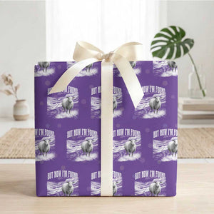 But Now I'm Found Wrapping Paper Roll Christian Faith Sheep TS11 Purple Print Your Wear