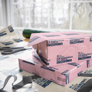 But This Is Indiana Wrapping Paper Roll In 49 States Its Basketball Hoosier Pride TS02 Light Pink Print Your Wear