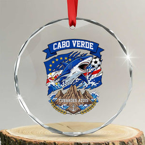 Cabo Verde Tubarões Azuis Soccer Pride Crystal Glass Ornament Cape Verde Blue Sharks Football Fans TS02 Transparent Glass 3'' Circle Print Your Wear