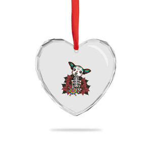 Calavera Chihuahua Heart Crystal Glass Ornament Pinata Dia De Los Muertos Mexican TS14 Print Your Wear