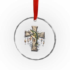 Camo Jesus Cross Fishing Crystal Glass Ornament Faith Family Fishing Fathers Day TS12 Print Your Wear