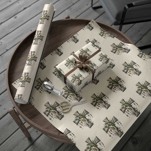 Camo Jesus Cross Fishing Wrapping Paper Roll Faith Family Fishing Fathers Day TS12 Beige Print Your Wear