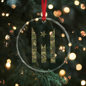 Camo Puerto Rico Flag Crystal Glass Ornament Hispanic Heritage Month Boricua Rican TS10 Print Your Wear