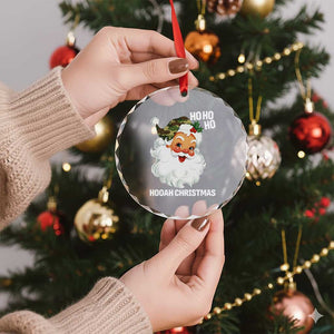 Camo Santa Christmas Crystal Glass Ornament Ho Ho Ho Hooah Christmas TS14 Print Your Wear