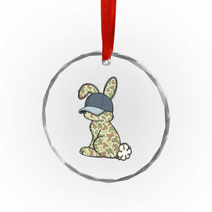 Camouflage Bunny Crystal Glass Ornament Funny Hunter Easter Gift TS12 Print Your Wear
