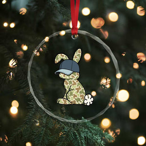 Camouflage Bunny Crystal Glass Ornament Funny Hunter Easter Gift TS12 Print Your Wear