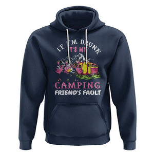 Camping Beer Lover Hoodie If I'm Drunk It's My Camping Friend's Fault Funny Flamingo TS09 Navy Printyourwear