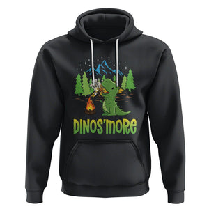 Camping Dinosaur Hoodie Dinos'more Funny Campfire Camper TS09 Black Printyourwear