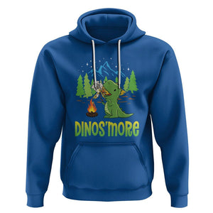 Camping Dinosaur Hoodie Dinos'more Funny Campfire Camper TS09 Royal Blue Printyourwear
