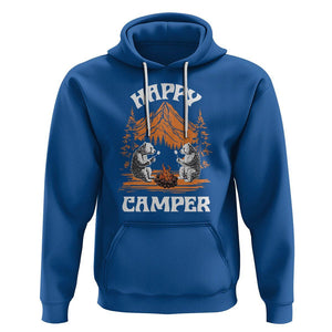 Camping Hoodie Happy Camper Funny Bear Campfire TS09 Royal Blue Printyourwear