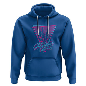 Camping Lover Hoodie Adventure Awaits Outdoors Hiking Mountains Climber TS09 Royal Blue Printyourwear