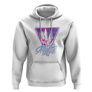 Camping Lover Hoodie Adventure Awaits Outdoors Hiking Mountains Climber TS09 White Printyourwear