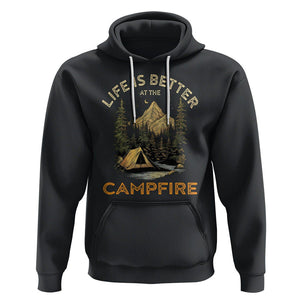 Camping Lover Hoodie Life Is Better At The Campfire TS09 Black Printyourwear