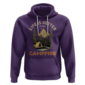 Camping Lover Hoodie Life Is Better At The Campfire TS09 Purple Printyourwear