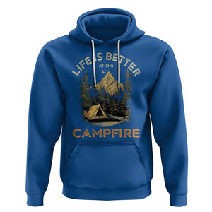 Camping Lover Hoodie Life Is Better At The Campfire TS09 Royal Blue Printyourwear