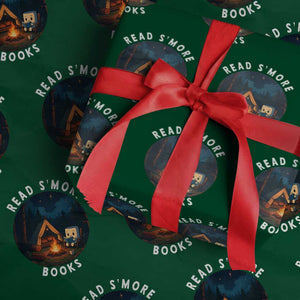 Camping Lover Wrapping Paper Roll Read Smore Books Funny Smores TS12 Green Print Your Wear