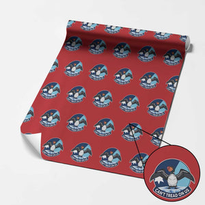 Can Not Tread On Us Wrapping Paper Roll Common Loon No Ice Please TS12 Red Print Your Wear