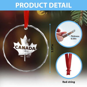 Canada Flag Crystal Glass Ornament Canadian Maple Leaf Vintage Retro Sport TS10 Print Your Wear