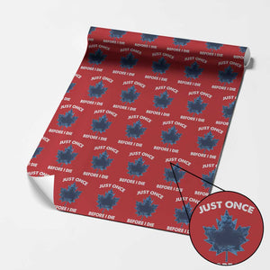 Canada Hockey Wrapping Paper Roll Toronto Just Once Before I Die Vintage Canadian Maple Leafs TS10 Red Print Your Wear