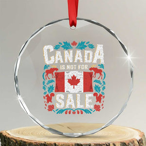 Canada Is Not For Sale Crystal Glass Ornament TS02 Transparent Glass 3'' Circle Print Your Wear