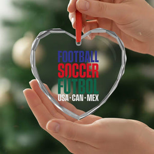 Canada Mexico USA Heart Crystal Glass Ornament Football Fan Gift TS12 Print Your Wear