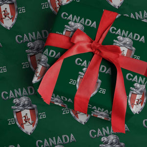 Canada National Soccer Fan Wrapping Paper Roll Proud Canadian Gift TS12 Green Print Your Wear